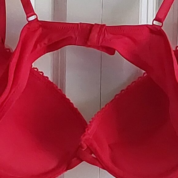 Jezebel Extreme Push-Up Red Lace Bra Size 38C - Picture 4 of 11